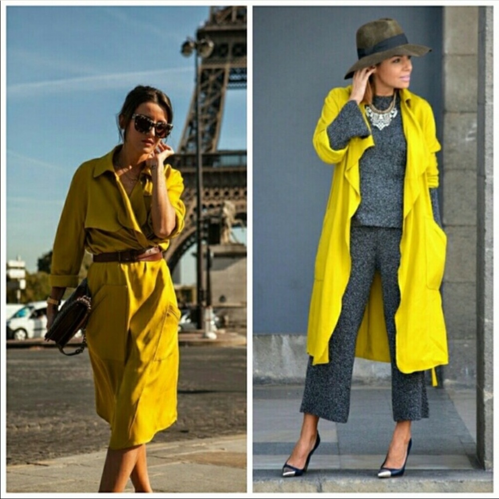 Light Yellow/Green loose-Fit Trench Coat💛💚